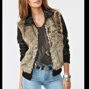 Jack faux fur and leather jacket